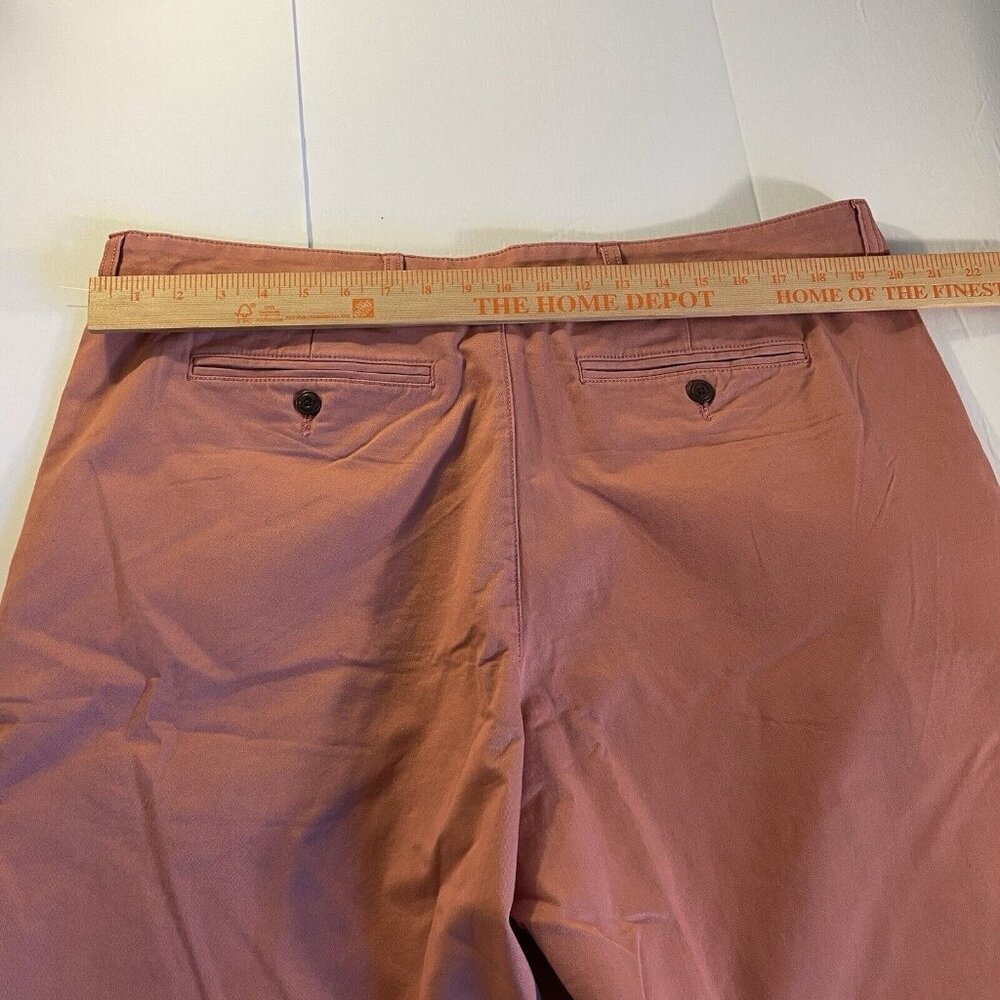 LL Bean Shorts Mens 40 Pink Lakewashed Chino Cotton Blend Comfort Golf Casual - Picture 8 of 9